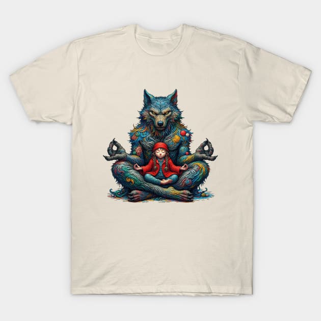 Wolf Meditation T-Shirt by Sideways Tees